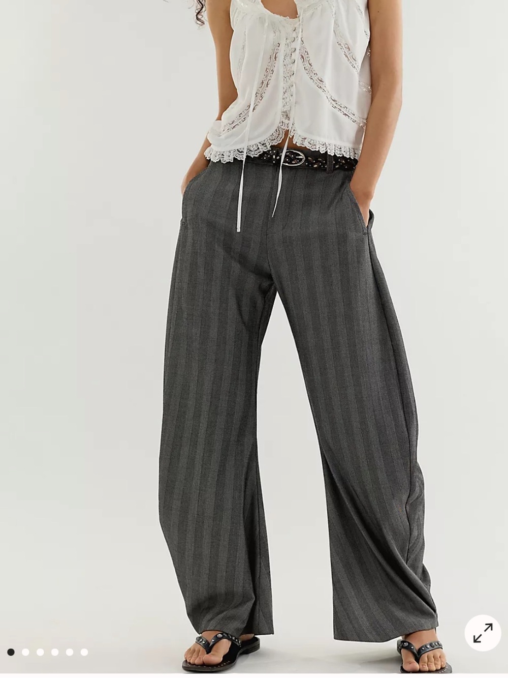 Free People Spotlight Menswear Barrel Trousers - Picture 2 of 12